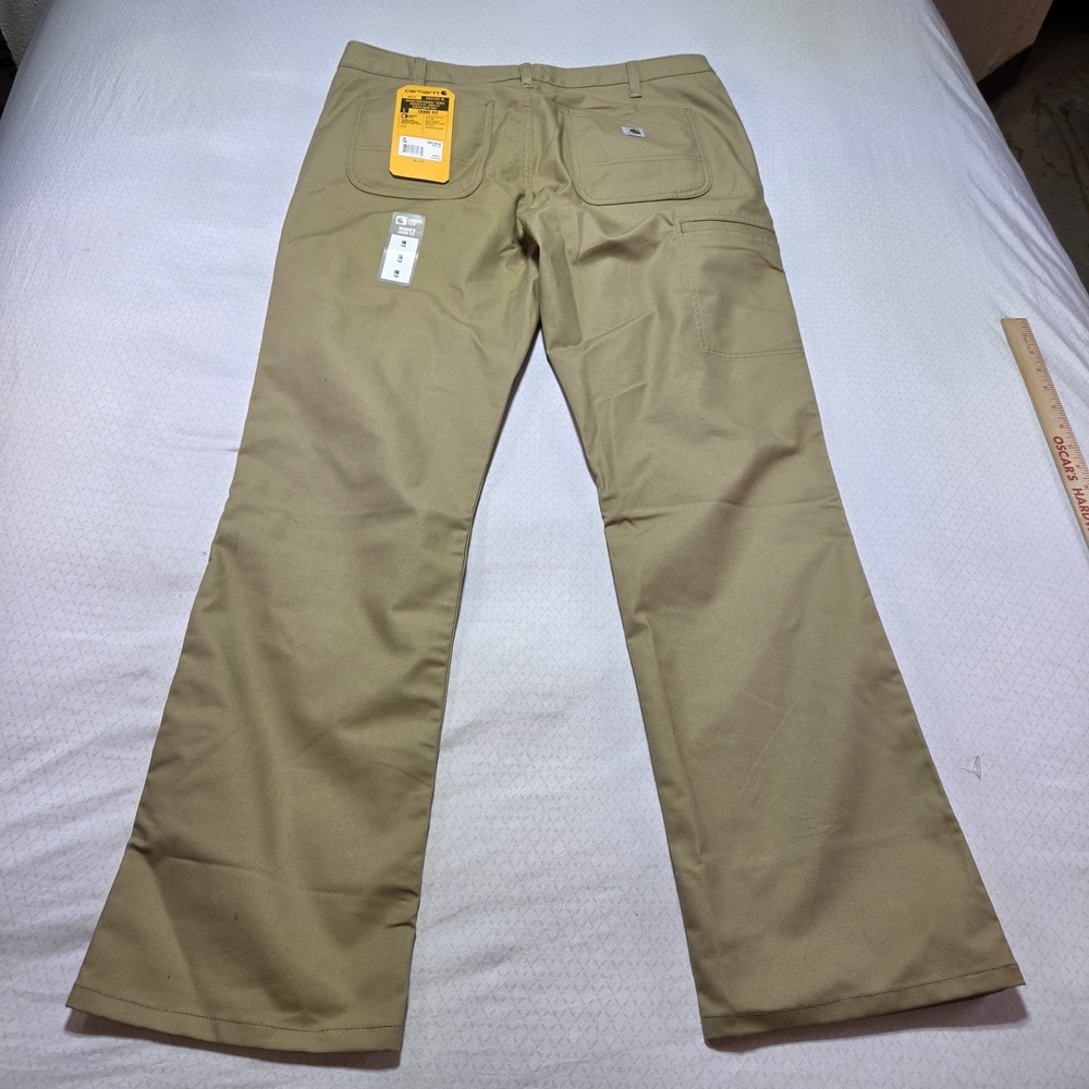 Carhartt Women's Rugged Flex Loose Fit Canvas Work Pants Khaki Size 16 NWT - Picture 14 of 15